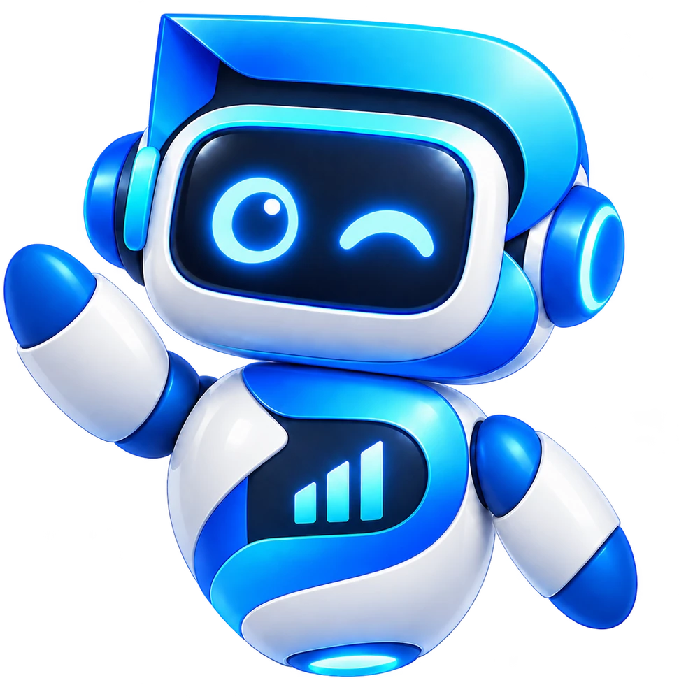 La mascotte BancaBot qui salue